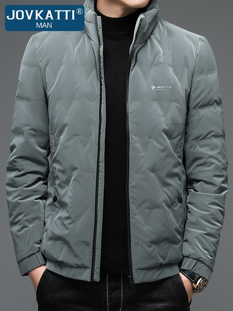 JOVKATTI羽绒服男冬季新款加厚保暖立领中年休闲男士短款冬装外套