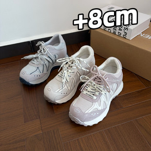 【内增高8cm】2026早春新款韩系增高阿甘鞋小个子休闲百搭运动鞋