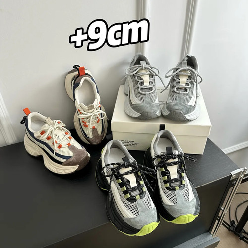 【增高9cm】2026新款超轻小个子厚底增高老爹鞋女透气百搭休闲鞋