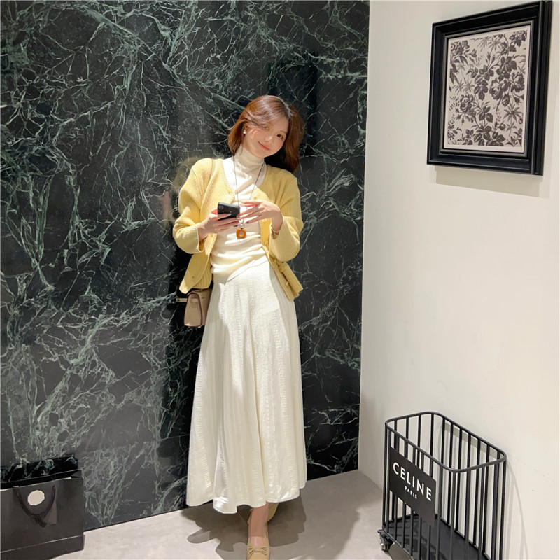 【金金宠粉】约会日高腰显瘦百搭半身裙女2025春秋新款仙气A字裙