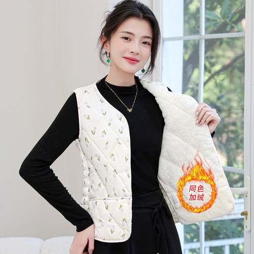 2025新款民族风加绒加厚马甲