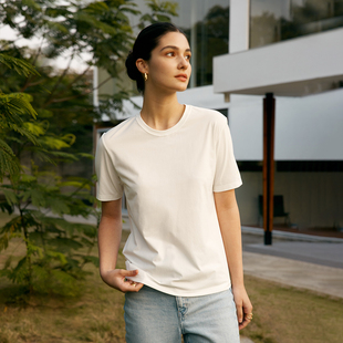 女士T恤春夏新款纯色三抗速干轻薄宽松百搭圆领短袖打底衫DJT1211