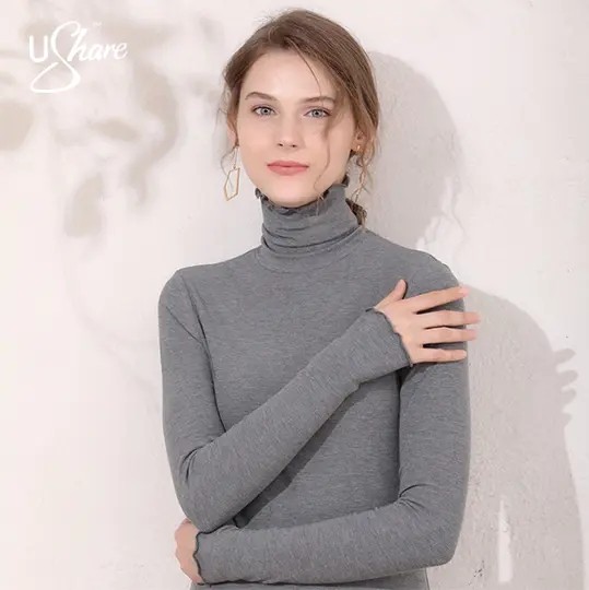 短密拉绒发热锁温 U Share螺纹自发热堆堆领 VIN-SU秋季打底衫|ruв категории Женская одежда, шерстяной свитер - от Buy2taobao.com для оказания профессиональной услуги покупки агента Taobao