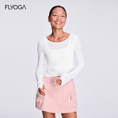 FLYOGA飞蓝Z3406 针织瑜伽服修身显瘦运动上衣外搭轻薄透气亲肤