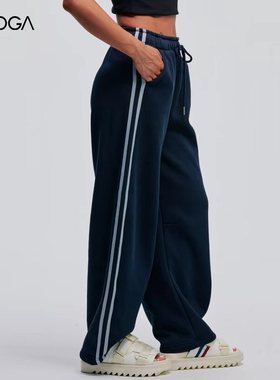 FLYOGA飞蓝加绒加厚日常休闲百搭显瘦冬季保暖卫裤53911