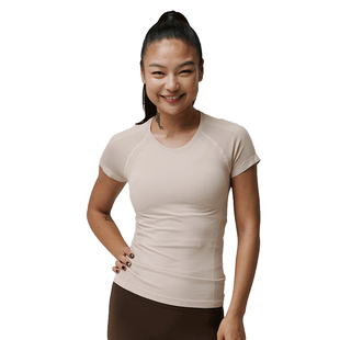 FLYOGA飞蓝瑜伽凉感针织T恤夏季透气运动跑步短袖女健身服33308