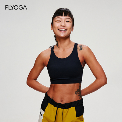 FLYOGA飞蓝51103大露背运动时尚羽感BRA瑜伽健身普拉提专业上衣