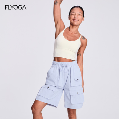 FLYOGA飞蓝户外五分裤徒步短裤工装裤攀岩裤运动休闲裤子女夏季