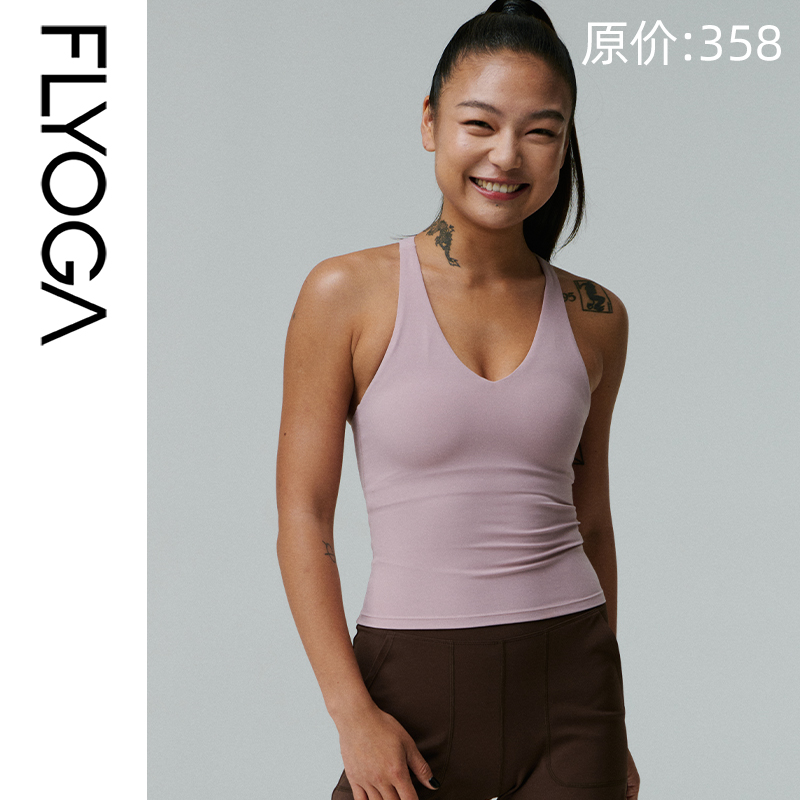 FLYOGA飞蓝2024新款瑜伽服中高强度长款运动背心女健身上衣31206 运动/瑜伽/健身/球迷用品 瑜伽背心 原图主图