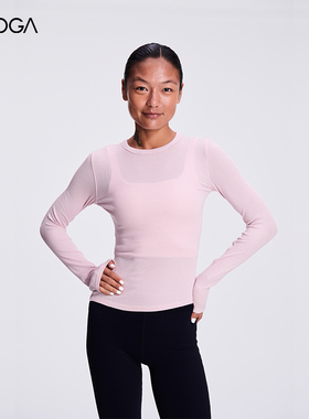 FLYOGA飞蓝51203 针织瑜伽服修身显瘦运动上衣外搭轻薄透气亲肤