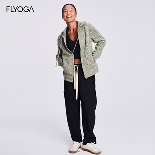 FLYOGA飞蓝53614加绒保暖拉链连帽外套运动休闲显瘦冬季新品