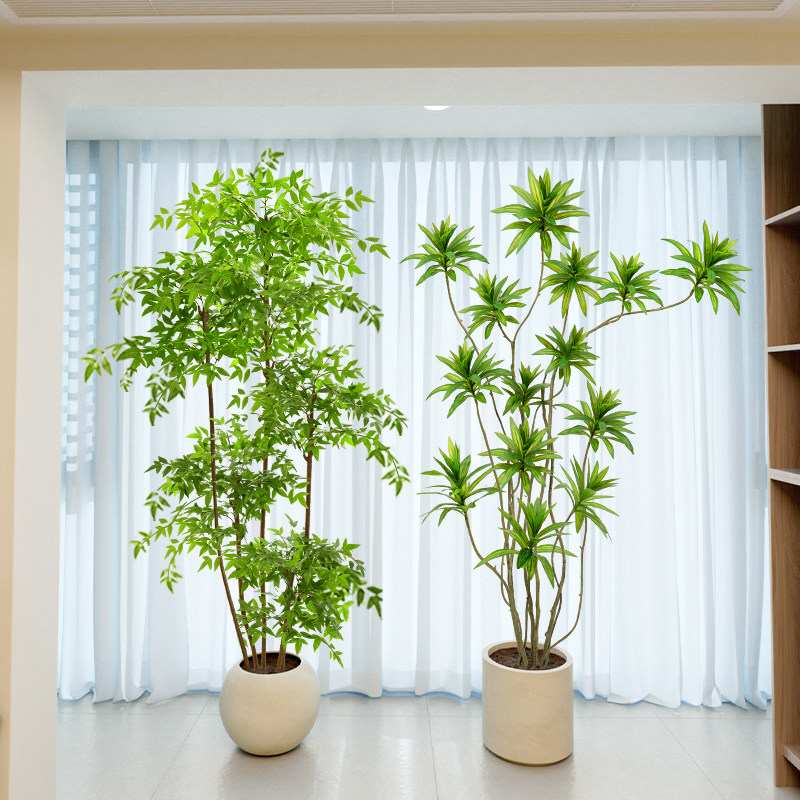 仿真绿植室内盆栽大型仿生植物假树轻奢客厅装饰品百合竹落地摆件,家居饰品,仿真植物盆景,淘宝优惠券,粉丝福利购,淘宝优惠卷