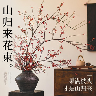 山归来干花鲜切花束侘寂风天然风干真花客厅摆设干枝插花装饰摆件