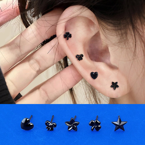 卡仕达树脂简约无女耳钉