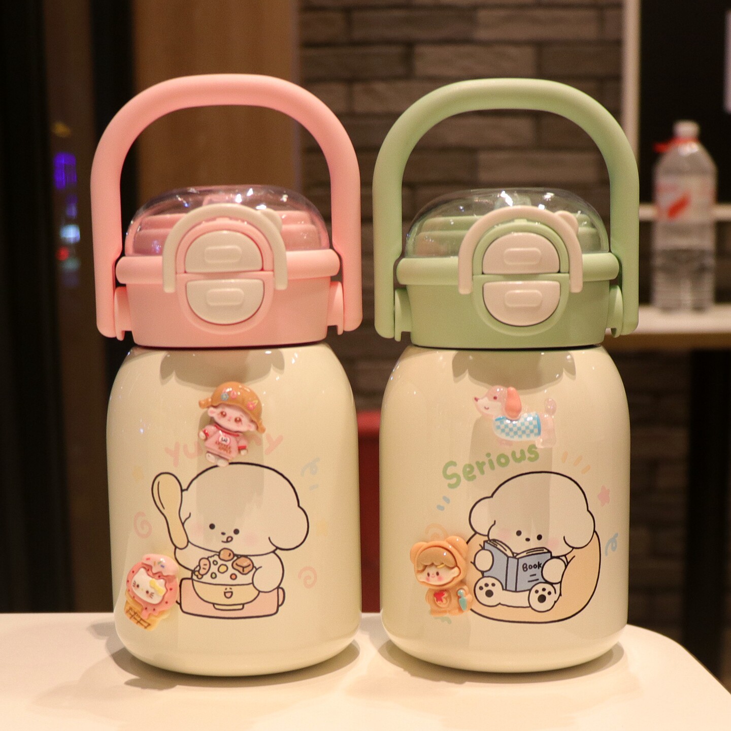 手提式便携保温吸管杯大容量水壶