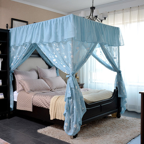 东南亚风美式床幔床架子绣花麻花
