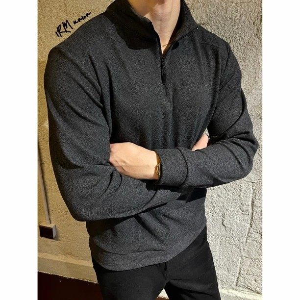 [重磅保暖双面德绒]云感德绒显壮秋冬双面绒半拉链上衣运动打底衫