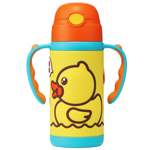 小黄鸭儿童保温杯吸管杯316食品级宝宝幼儿园小学生水杯男童女孩