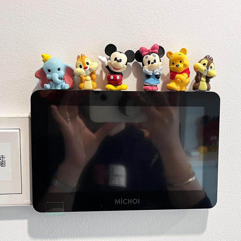 米奇可视门铃装饰入户遮丑神器diy玄关摆件对讲客厅维尼小熊卡通