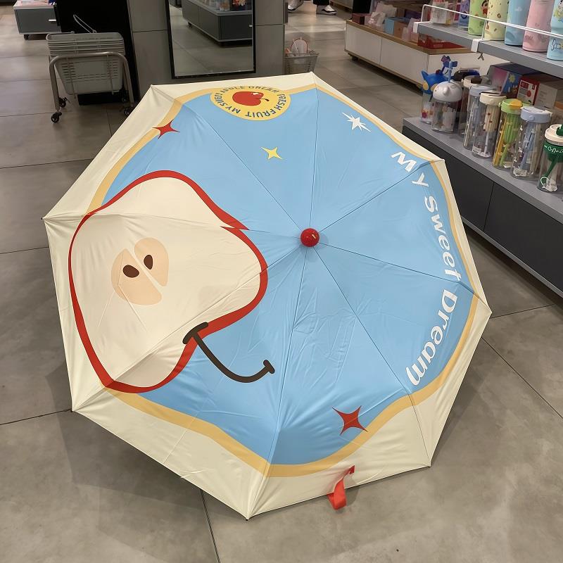 红靴子雨伞女生高颜值晴雨两用黑胶遮阳伞防晒防紫外线小巧便携