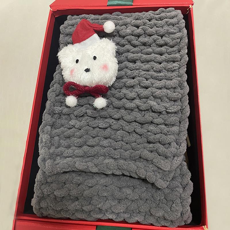 围巾手工diy毛线耶诞礼物围脖手工编织送男女友女生毛线团冰条线