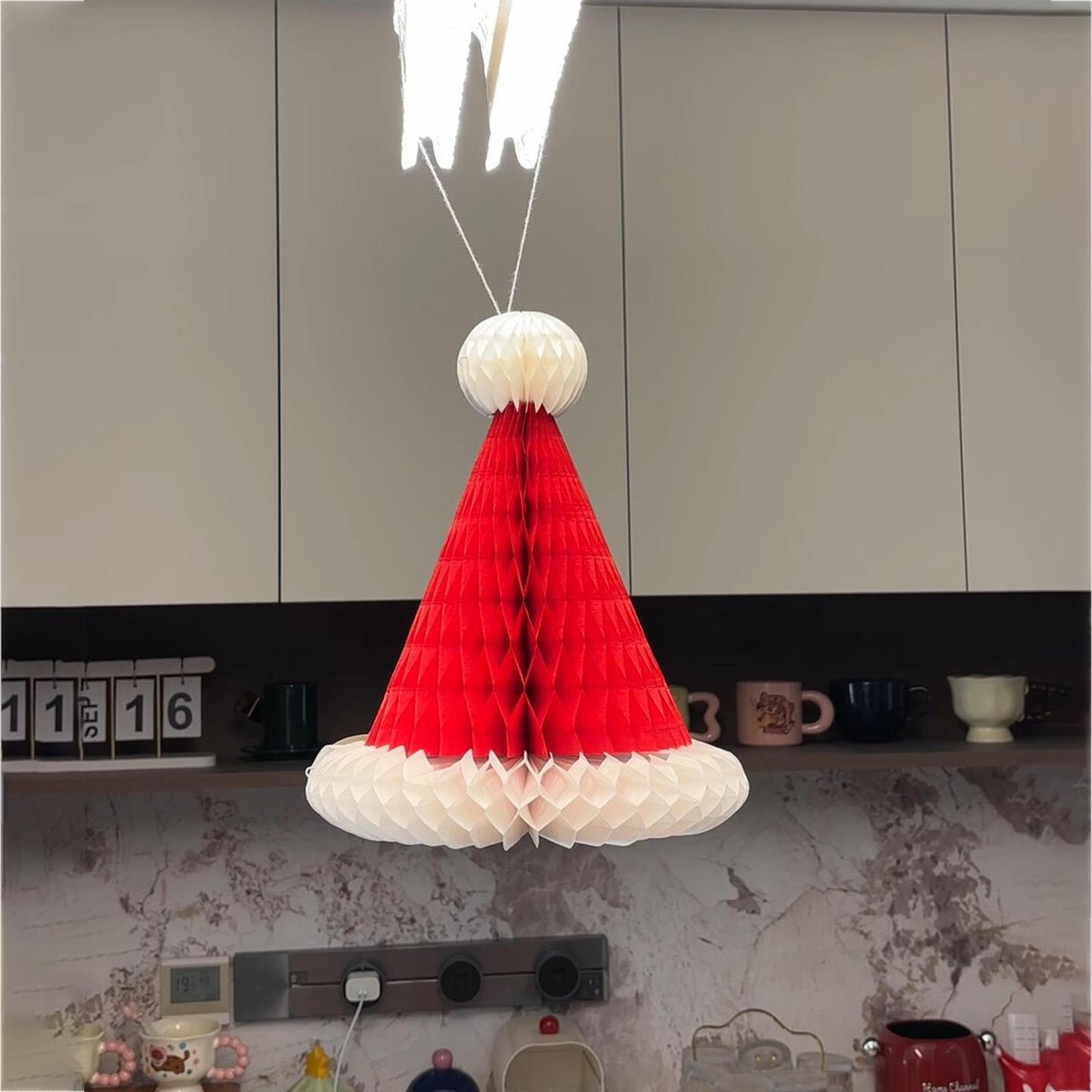 圣诞氛围装饰圣诞帽圣诞围氛创意布置小配件diy圣诞节咖啡厅装饰