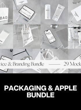 29款iPhone手机iPad平板电脑化妆品包装帆布包拎袋文具ps样机合集