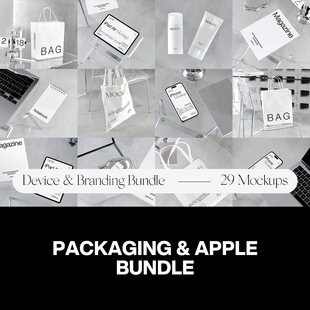 29款iPhone手机iPad平板电脑化妆品包装帆布包拎袋文具ps样机合集