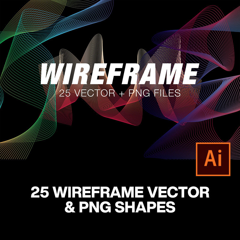 25款抽象艺术波浪扭曲网格线条创意海报背景底纹ai设计素材源文件