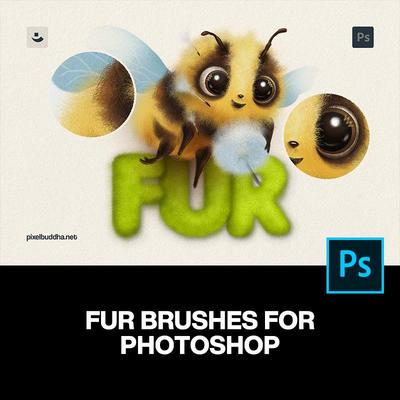 12款真实动物毛发茸毛宠物皮毛皮草绒毛羽毛绒羽肌理ps笔刷特效