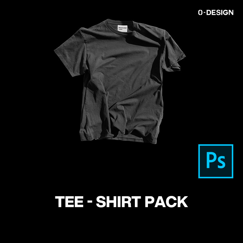 潮流褶皱潮牌短袖t恤印花图案服装设计贴图ps样机素材展示模板