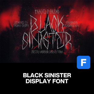 经典 粗犷恐怖惊悚黑暗美学朋克摇滚万圣节海报手写艺术英文字体包