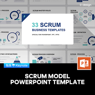 33款敏捷开发软件项目管理流程数据图表分析汇报总结演示PPT模板