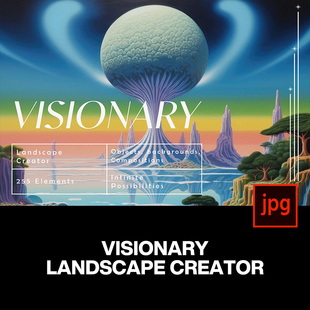 255款超现实主义未来科幻数字艺术梦幻自然仙境插图插画图片素材