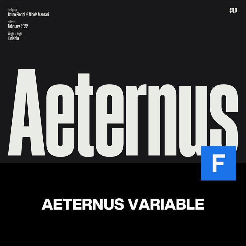 4款现代极简浓缩时尚品牌logo海报标题杂志排版无衬线英文字体包