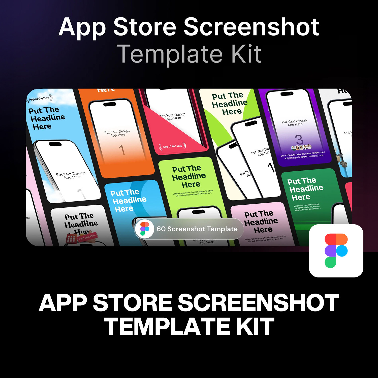 20款App Store苹果应用商店上架发布预览介绍封面展示图设计模板图片