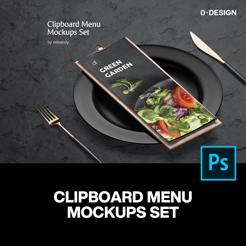 高端西餐厅菜单餐具酒单设计vi贴图ps样机素材场景展示效果模板