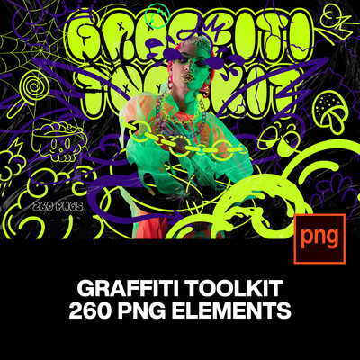 260款创意潮流街头乱涂手绘插画涂鸦标记符号拼贴png免抠图片素材