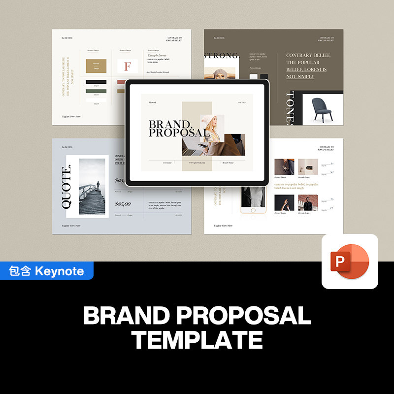 52页优雅时尚莫兰迪色品牌手册推广提案业务培训课件ppt演示模板