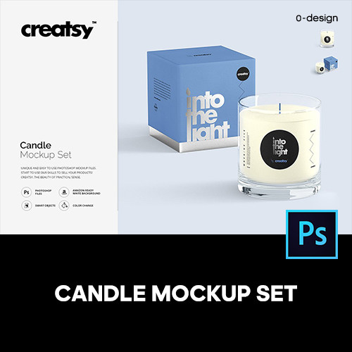 蜡烛香薰精油礼品摆件产品包装设计贴图ps样机素材展示效果模板