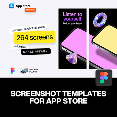 11套App Store苹果应用商店广告宣传轮播展示图排版设计素材模板