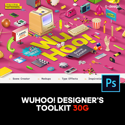 创意等距卡通节日大促宣传文具摆件玩具ps样机素材场景展示效果