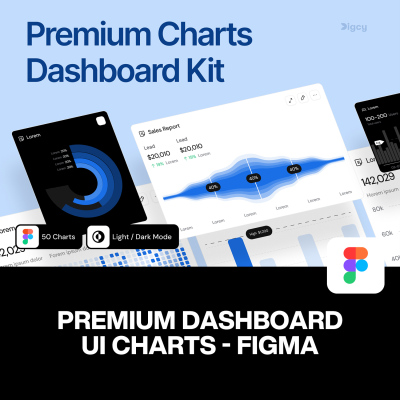 50款双配色现代Dashboard后台仪表盘数据分析统计图表样式UI素材
