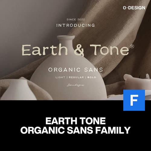 3款EarthTone自然有机文艺侘寂品牌logo海报标题手写英文字体家族