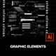 20款 未来科幻HUD赛博朋克科技游戏字幕条几何边框仪表盘设计素材