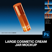 4款 护肤化妆品精华乳液真空按压瓶包装 设计展示效果图ps样机素材