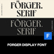 女性轻奢优雅花体字品牌logo标题装 4款 Forger时尚 饰英文字体家族