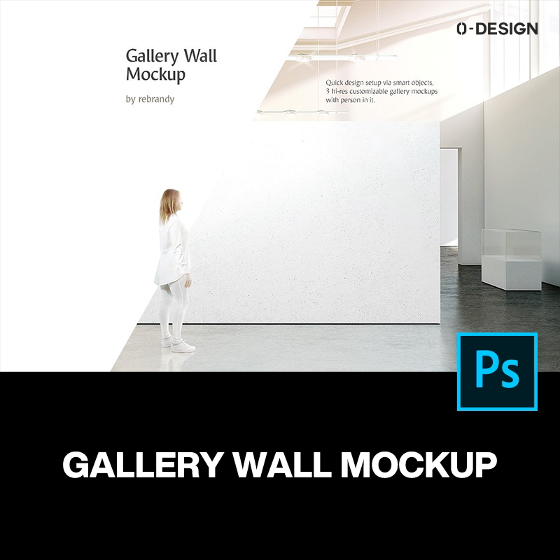 室内画廊展厅巨幅背景墙绘涂鸦ps贴图样机素材mockup场景展示模板