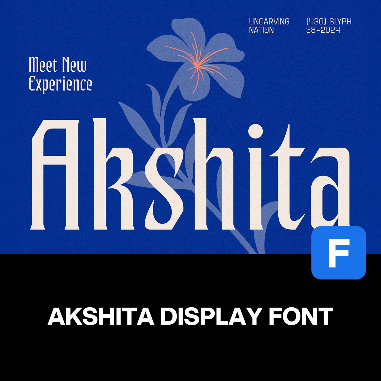 Akshita经典优雅复古时尚海报杂志画册请柬封面标题装饰英文字体