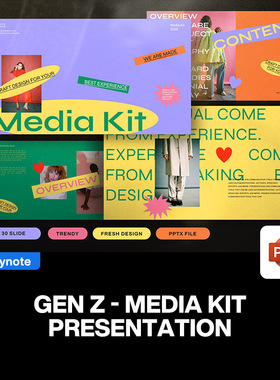 30页潮流复古撞色时尚品牌手册提案作品集lookbook画册ppt模板